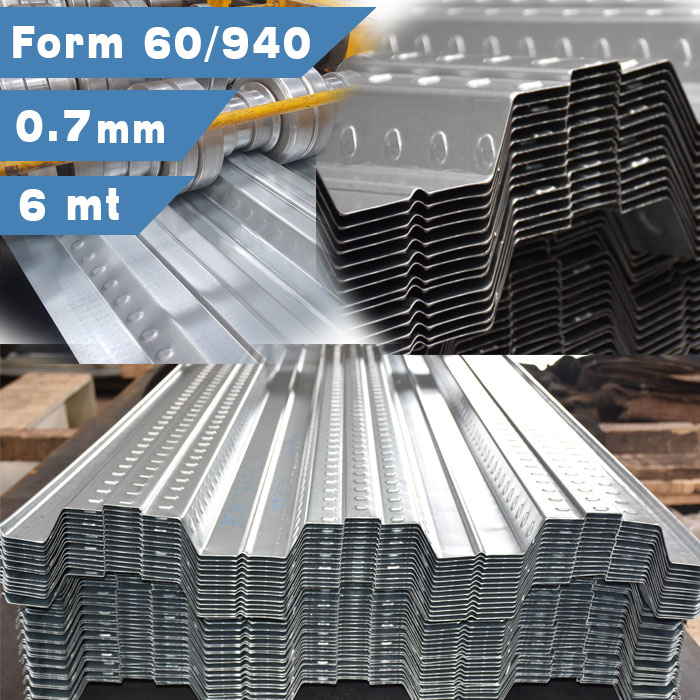 Beton Altı Trapez Sac 60/940 Form 0.7 mm 6 metre