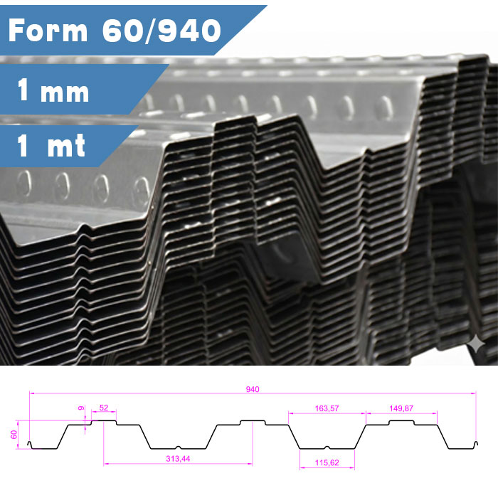 Beton Altı Trapez Sac 60/940 Form 1 mm
