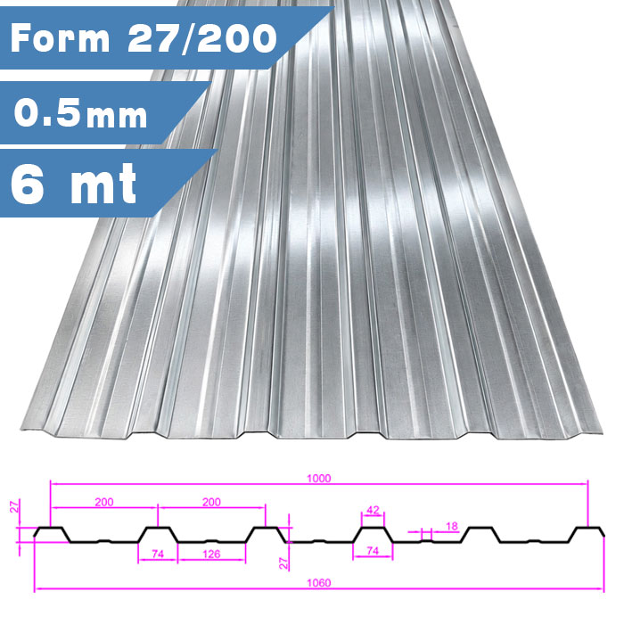 Çatı Sacı 6 mt Kapatır 0.5 mm